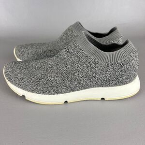 Vince Running Shoes Womens 7.5 Gray Marled Tyra Slip On Low Top Sock Sneakers